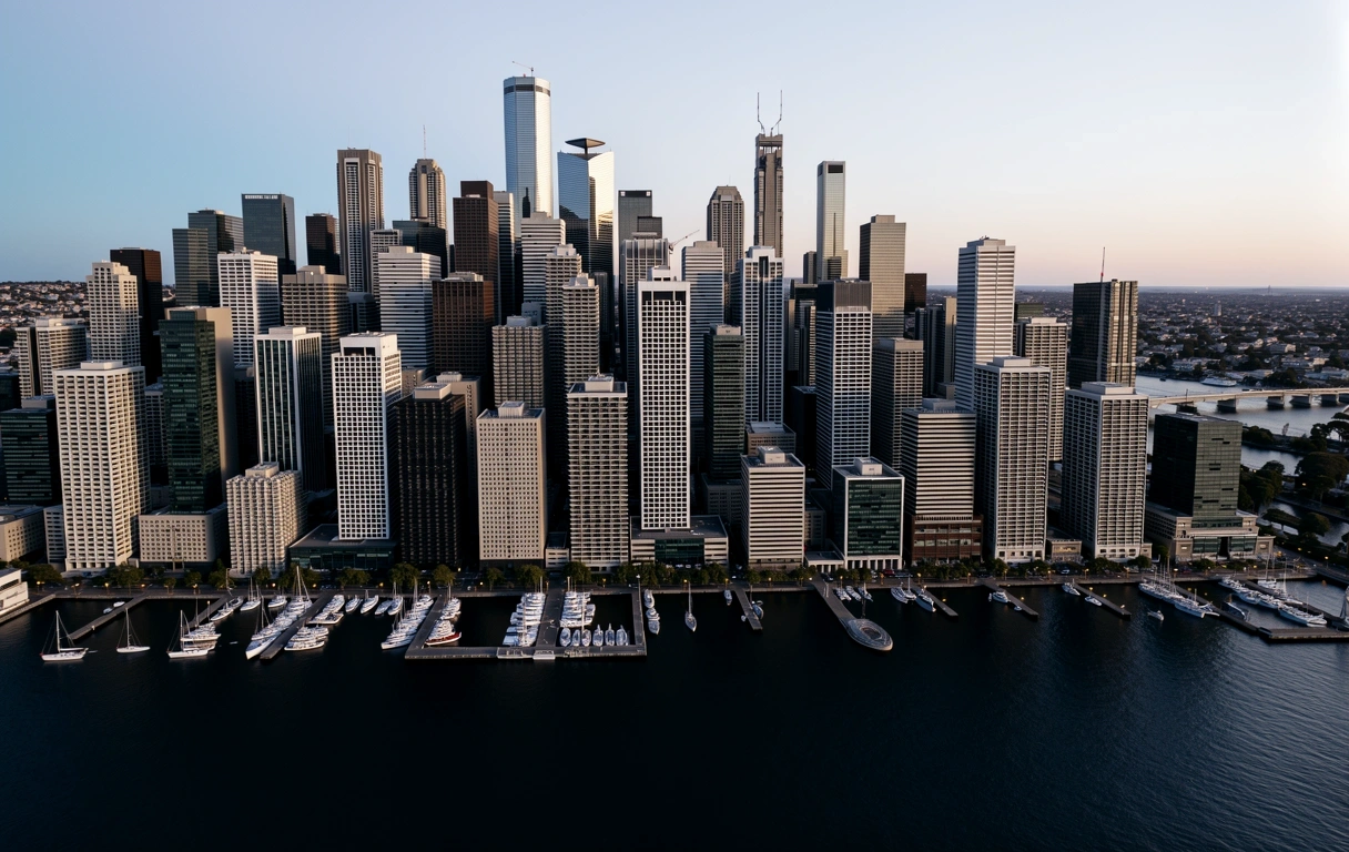 Sydney commercial district view